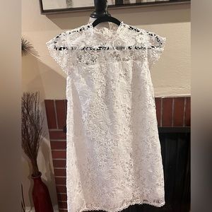 Cupcake & Cashmere white lace shirt dress Size small